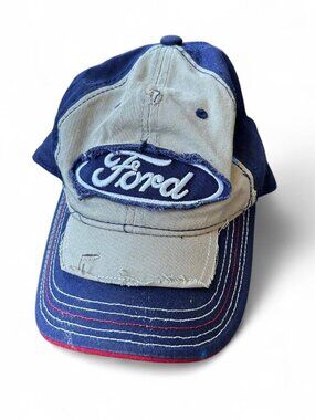 Distressed Ford baseball cap with a worn look #baseballcap    Vintage y2k 90s co